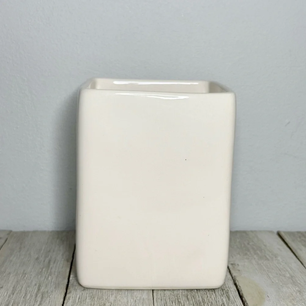 Rae Dunn “BE YOU” Artisan Collection Square Ceramic Vessel Container Jar